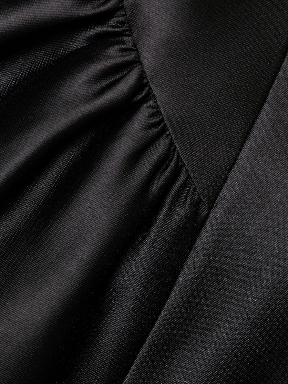 Self Portrait Black Taffeta Collared Mini Dress - Picture 6 of 14